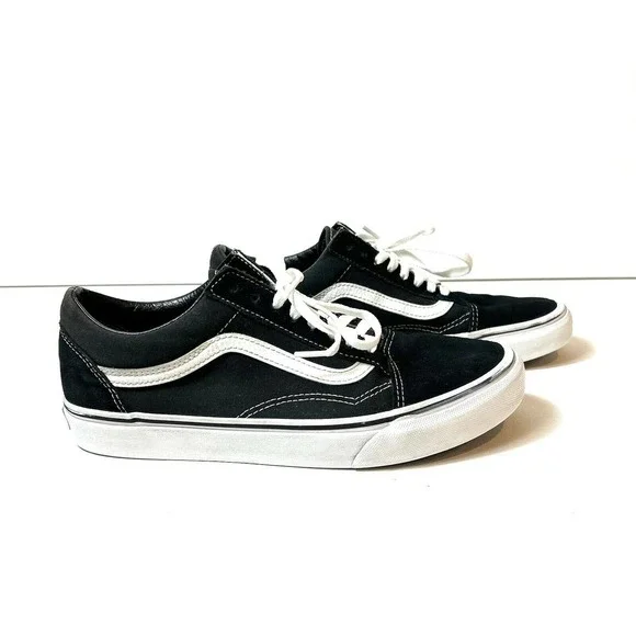 Vans Off The Wall Womens Size 10 Lace Up Sneakers Black White Low Top Skate Shoe - Picture 2 of 12
